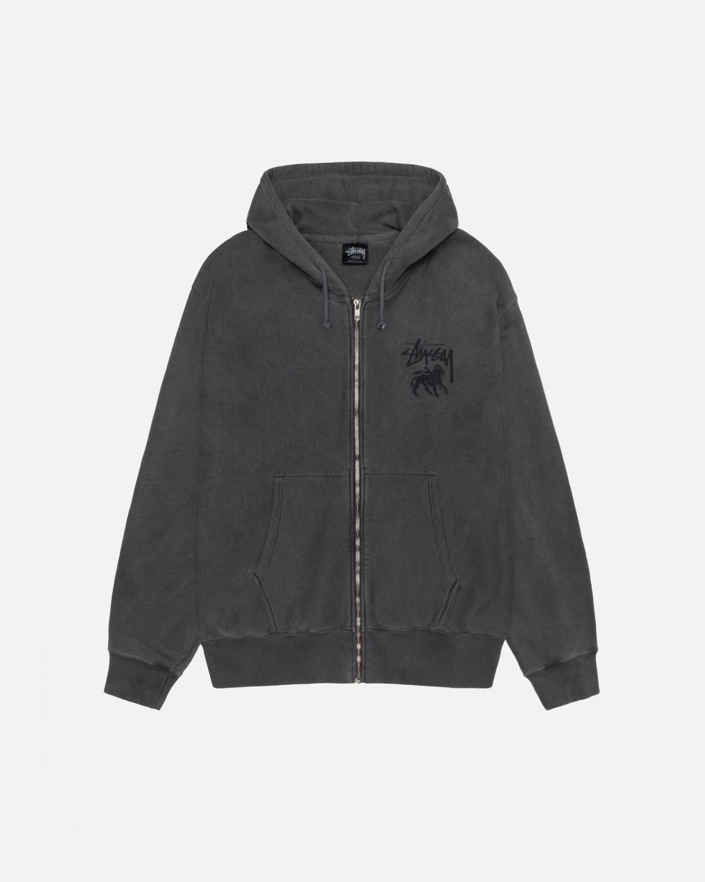 SWEAT À CAPUCHE ZIPPÉ TEINT EN PIÈCE RASTA LION