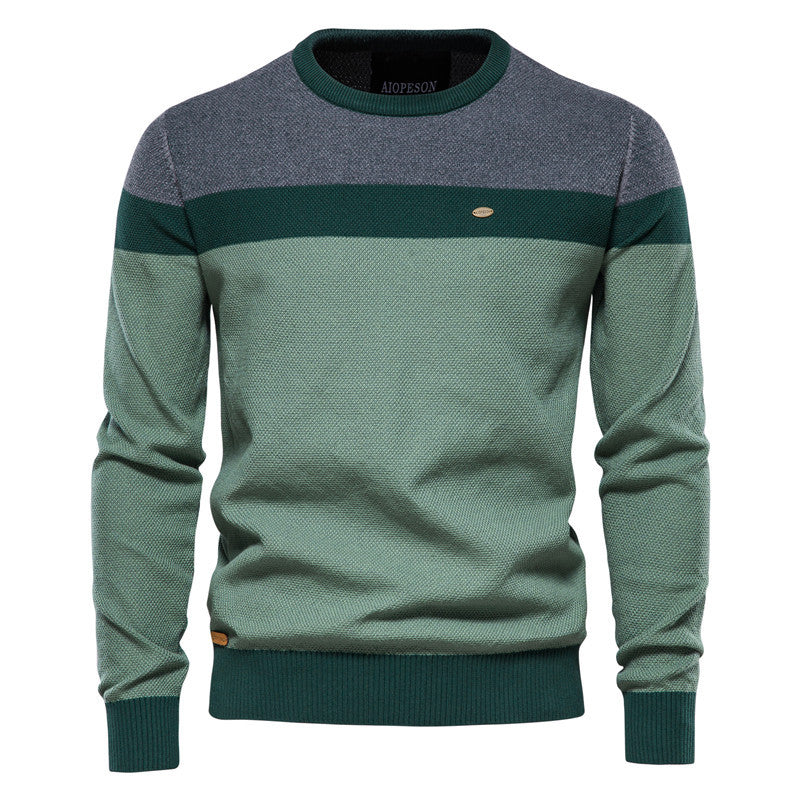 Pull homme décontracté chaud de couleur unie