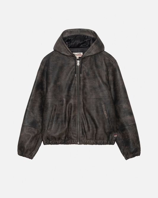 BLOUSON DE TRAVAIL CUIR STONEWASH