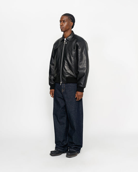 BLOUSON D'AVIATEUR EN CUIR