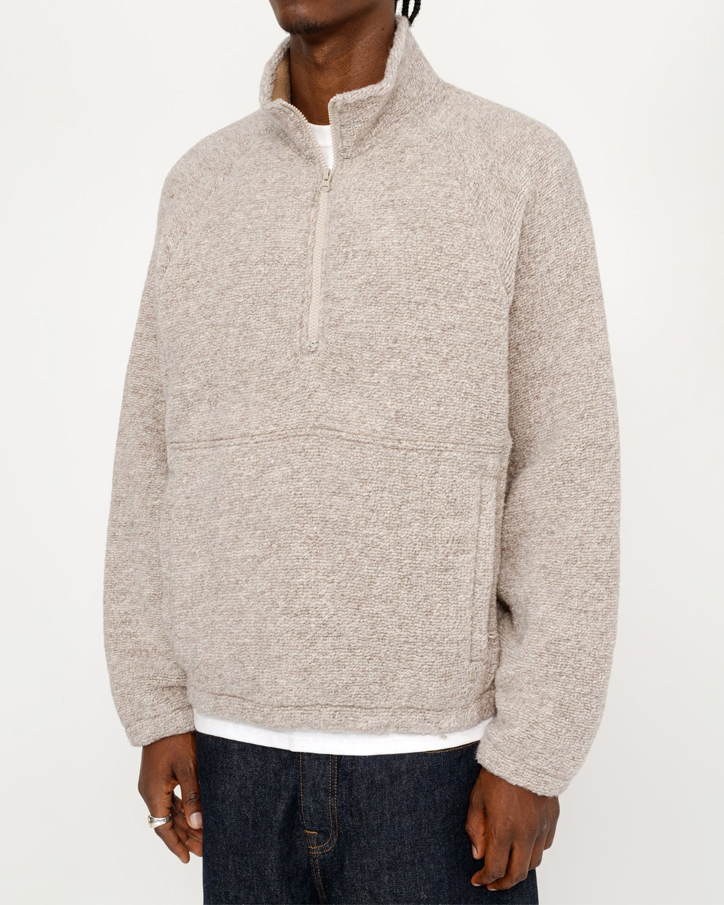 MOCK-NECK EN SHERPA MÉLANGE DE LAINE