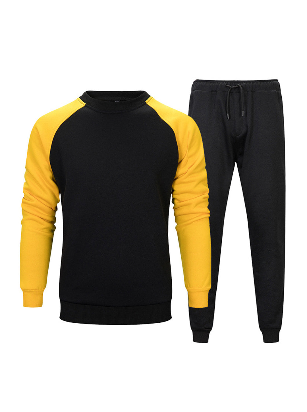 Ensemble pull en molleton bouclette à col rond et pantalon de jogging à taille élastique