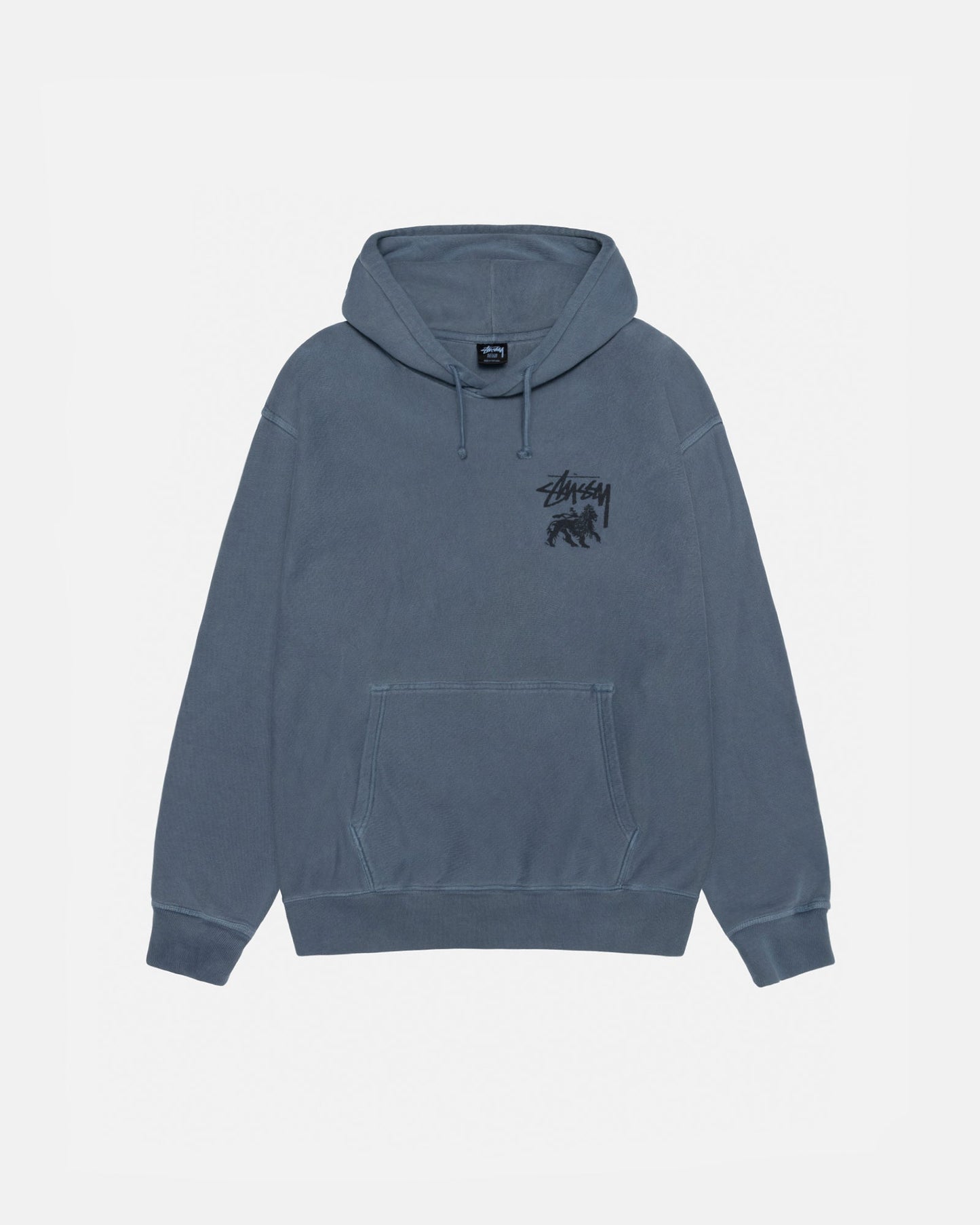 SWEAT À CAPUCHE LION RASTA TEINT EN PIÈCE