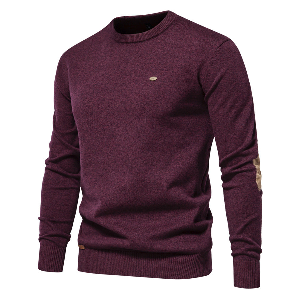 Pull en maille ras-du-cou décontracté pour hommes