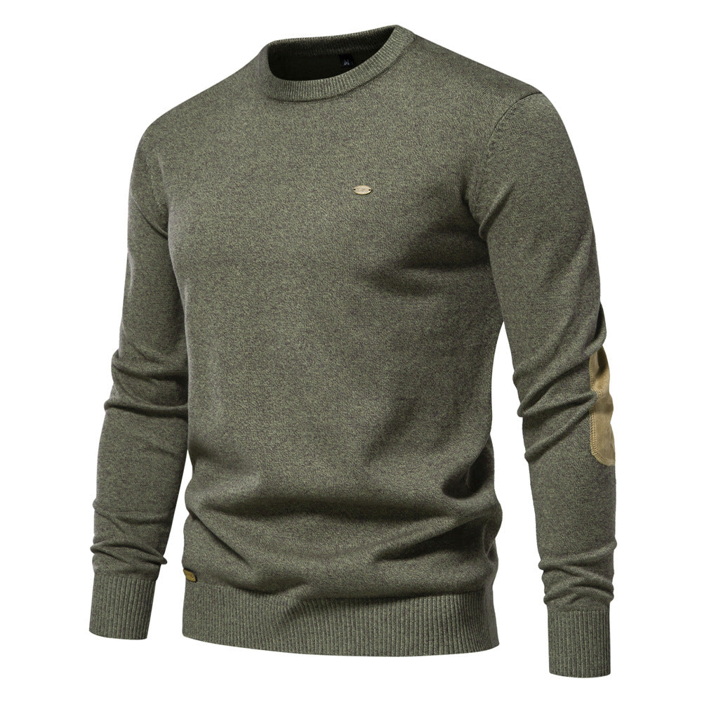 Pull en maille ras-du-cou décontracté pour hommes